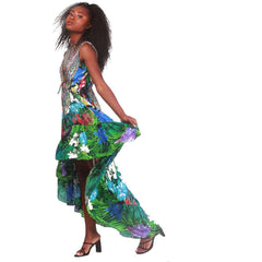 Carmen Floral High And Low Dress