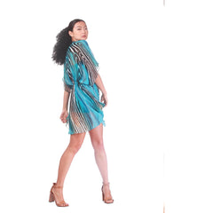 Paradise Turquoise Beach Cover Up. Duster.